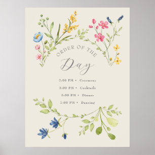 Vildblommabrollops dagsordning poster