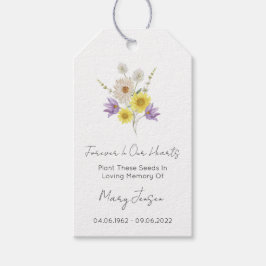 Vildblommafröpaket Begravning Gåva Etiketter