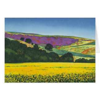 Vildblommar ovanför den Columbia River klyftan Hälsningskort
