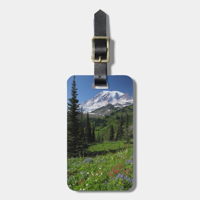 Vildblommar på Mount Rainier Bagagebricka (Vertikal Framsida)