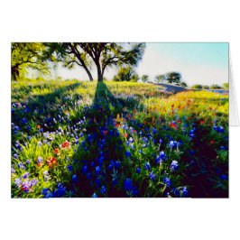 Vildblommar som är ljusa, och skuggar hälsningskort
