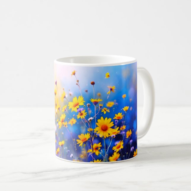 Vildblommar sommar kaffemugg (Framsida höger)