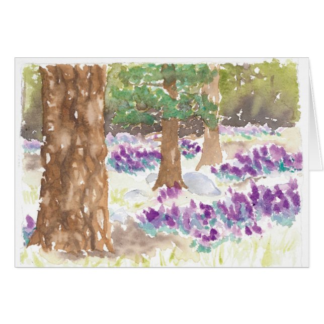 Vildblommaskog Hälsningskort (Framsidan Horizontal)