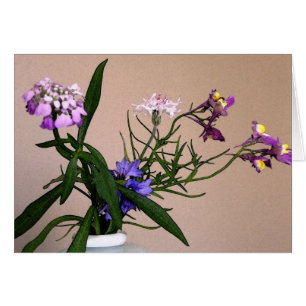 Vildblommastilleben Hälsningskort