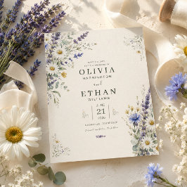 Vildblommeäng Spara datum Inbjudningar