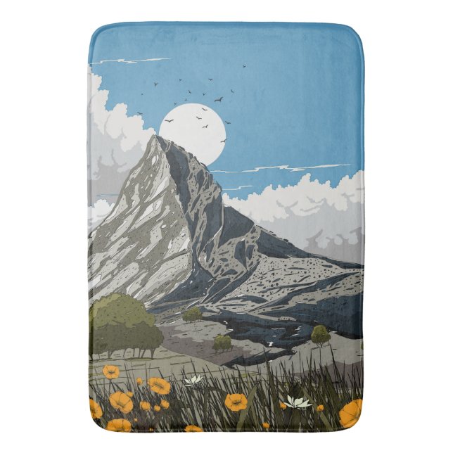 Vildblommeängsberg Badrumsmatta (Framsidan (Vertikal))