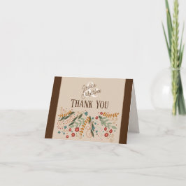 Vildblommig bröllop Elegant Vacker Inspirationskra Tack Kort