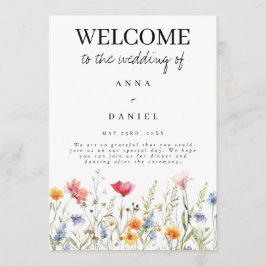 Vildblommig Bröllopsprogram Program