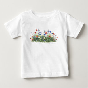 Vildblommor äng botanisk trädgård blommor t shirt