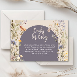 Vildblommor äng elegant boho baby shower tilläggskort