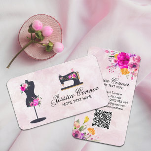 Vildblommor av arten maskin och QR Code vår Visitkort