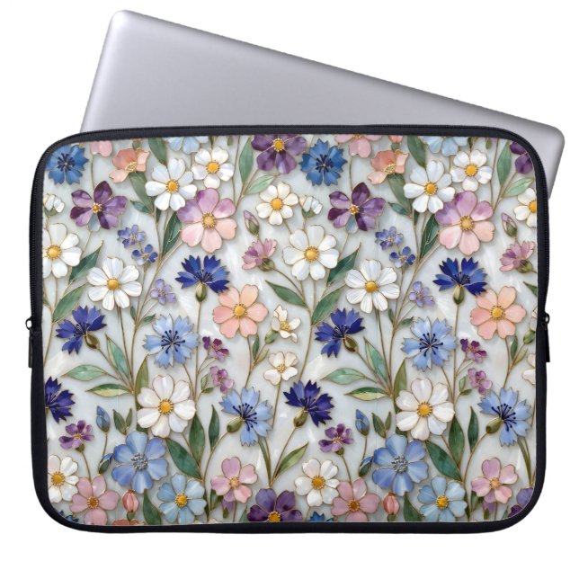 Vildblommor Bärbar Dator Fodral Blommig Mönster (Framsidan)