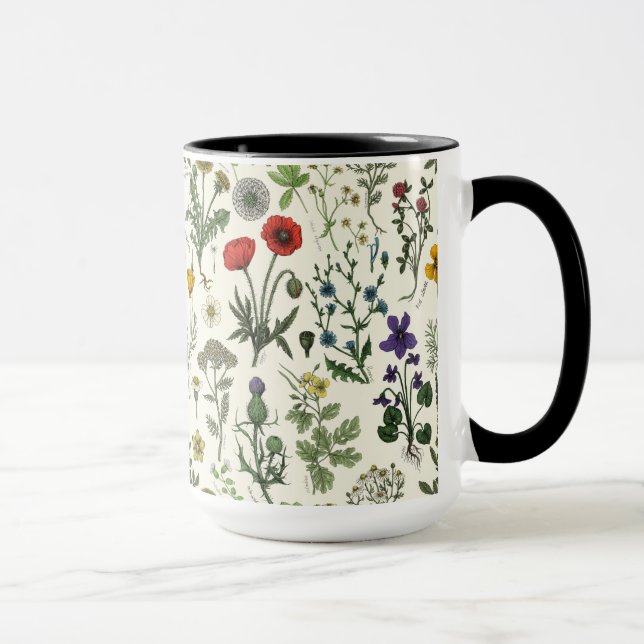 Vildblommor collage mugg (Höger)