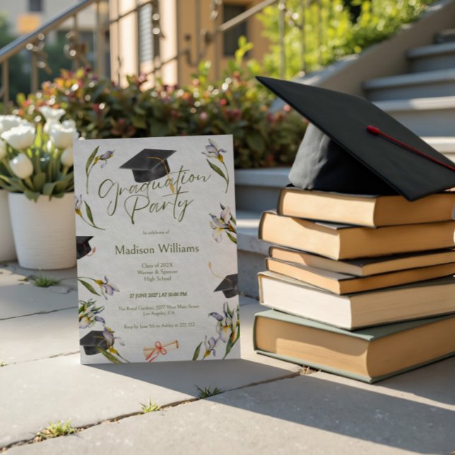 Vildblommor Examen Inbjudningar (Skapare uppladdad)