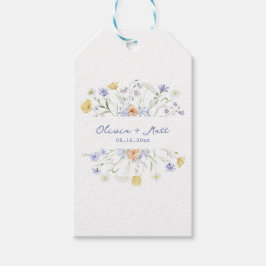 Vildblommor handskrivna bröllop presentetikett