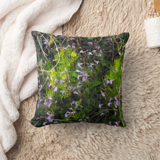 Vildblommor i Fält i Gröntar Kudde (Filt)