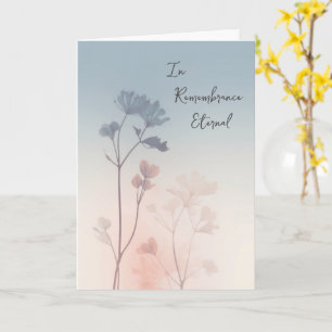 Vildblommor i mjuka hörn av Rosa och blåsympati Kort