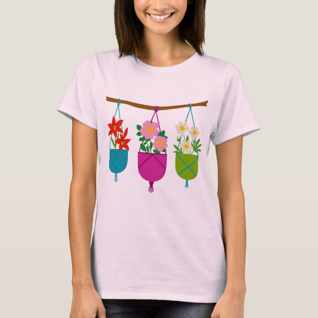 Vildblommor i vibrerande planterare t shirt (Framsida)