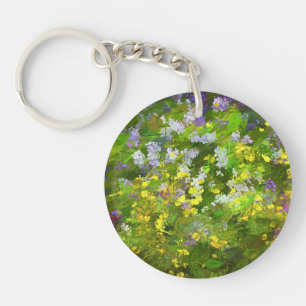 Vildblommor Impasto-målning - originalblomma