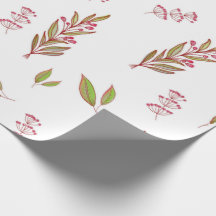 Vildblommor inslagningspapper med design