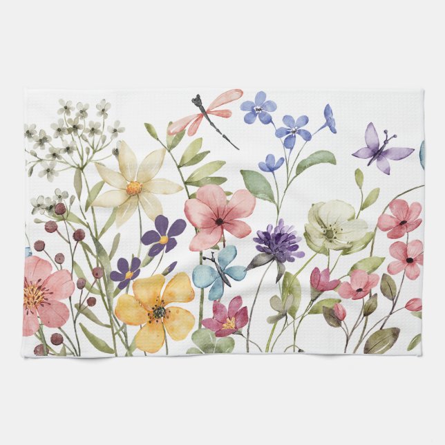 Vildblommor Kökshandduk (Horisontell)