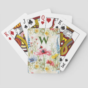 Vildblommor Lekkort med inledande nyckelpigor Casinokort
