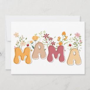 Vildblommor Mamma Morsdagskort- Inbjudningar