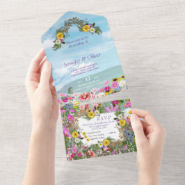 Vildblommor mot Blå himmel