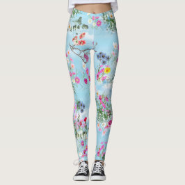 Vildblommor mot Blå himmel Leggings