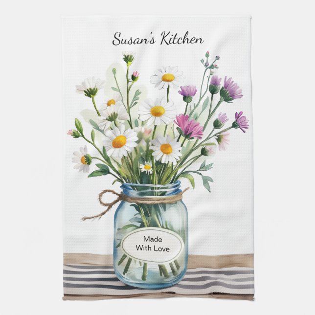 Vildblommor Murbrukare Kökshandduk (Vertikal)