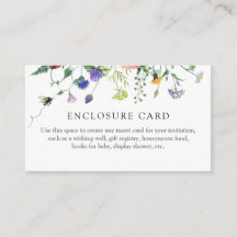 Vildblommor och Bibe Duschkuvertkort