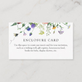 Vildblommor och Bihower Kuvertkort Tilläggskort