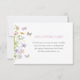 Vildblommor och fjärilar Anpassat kuvertkort Inbjudningar