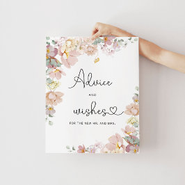 Vildblommor och önskemål för Newlyweds Poster