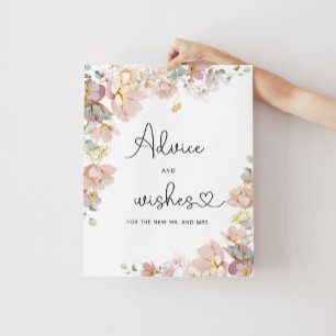 Vildblommor och önskemål för Newlyweds Poster