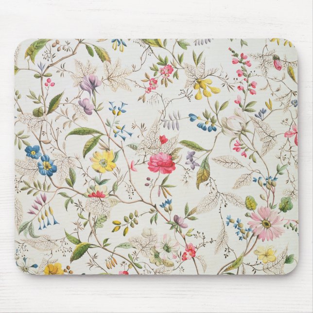 Vildblommor planlägger för materiellt silke, musmatta (Framsidan)
