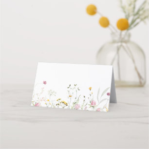 Vildblommor Platskort Bröllop Placeringskort
