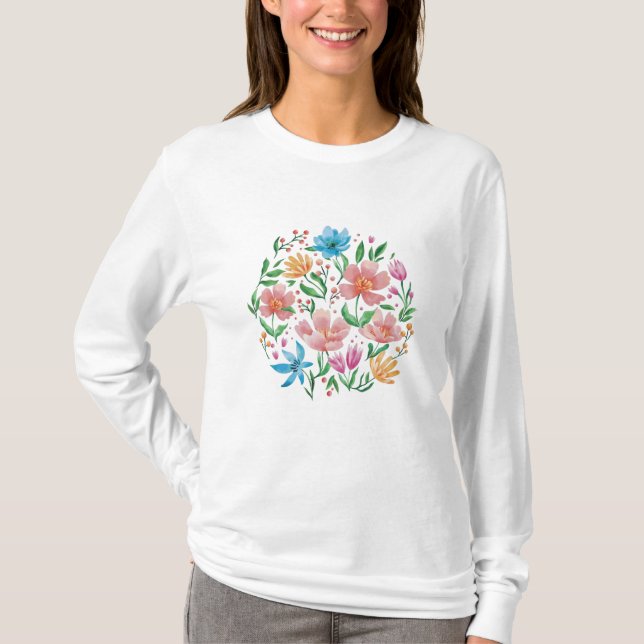 Vildblommor T Shirt (Framsida)