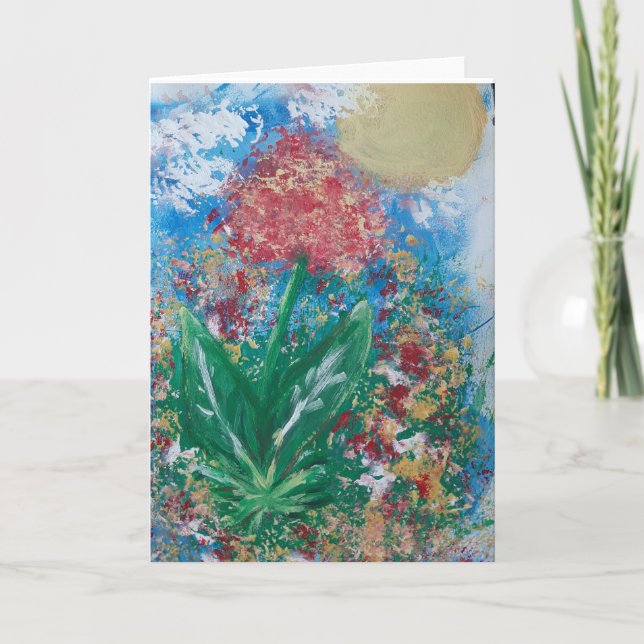 Vildblommor Tack Kort (Framsida)