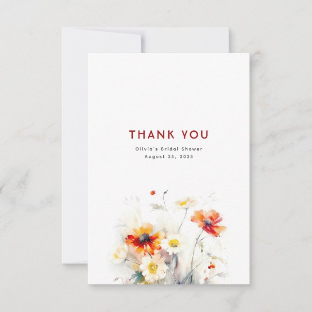 Vildblommor Tack Kort (Framsida)