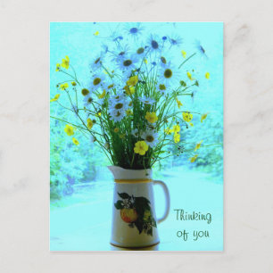 Vildblommor Tänker på Dig Vykort