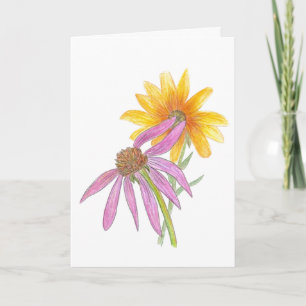 Vildblommor, tom insida kort