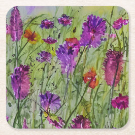 Vildblommor Underlägg Papper Kvadrat