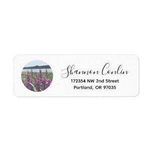 Vildblommor vid floden - Returetiketter Returadress Etikett