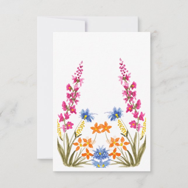 Vildblommornas viskning  tack kort (Framsida)