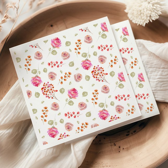 Vildblommotiv Baby Shower Pappersservett (Skapare uppladdad)