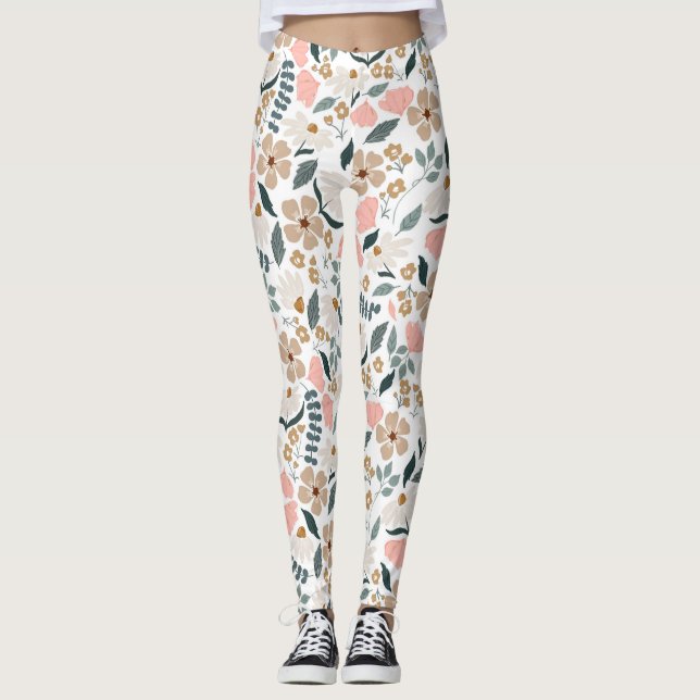 Vildblommotiv  leggings (Framsida)