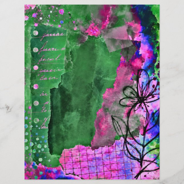 vildblommskonst, 8,5x11 tum, multifunktionellt han (Framsida)