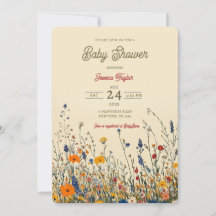 Vildblomsäng Boho Baby Shower