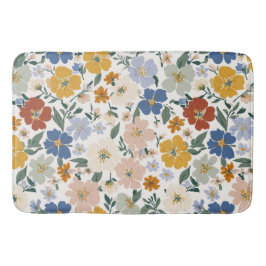 Vildblomsäng Boho-mönster Badrumsmatta